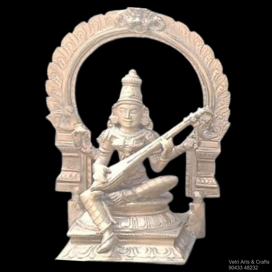 Goddess Saraswati Playing the Veena